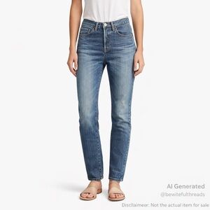 Levi’s 501 W24 Long Inseam 31” Blue Denim 5-Button Fly Skinny Jeans